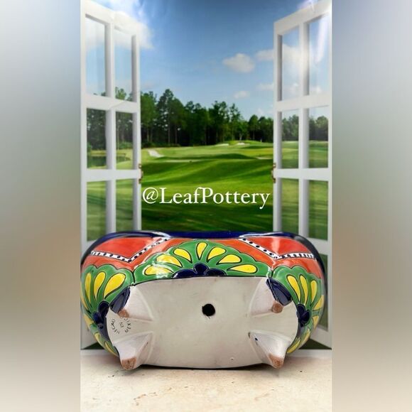 Talavera Planter Pot Hand-Painted Mexican Ceramic Indoor Outdoor Succulent Pot - Picture 10 of 11